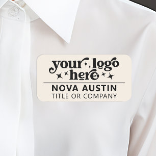 Personalised Company Employee Name Tag With Logo
