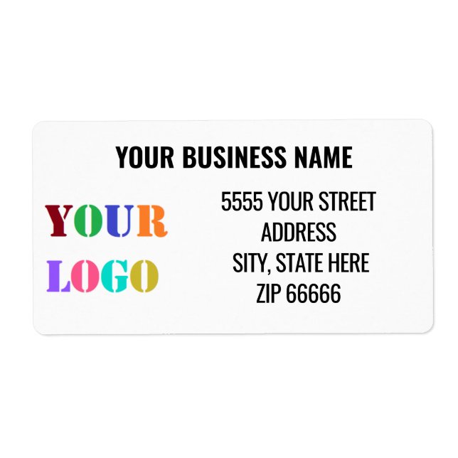 Personalised Company Logo Address Labels Example (Front)