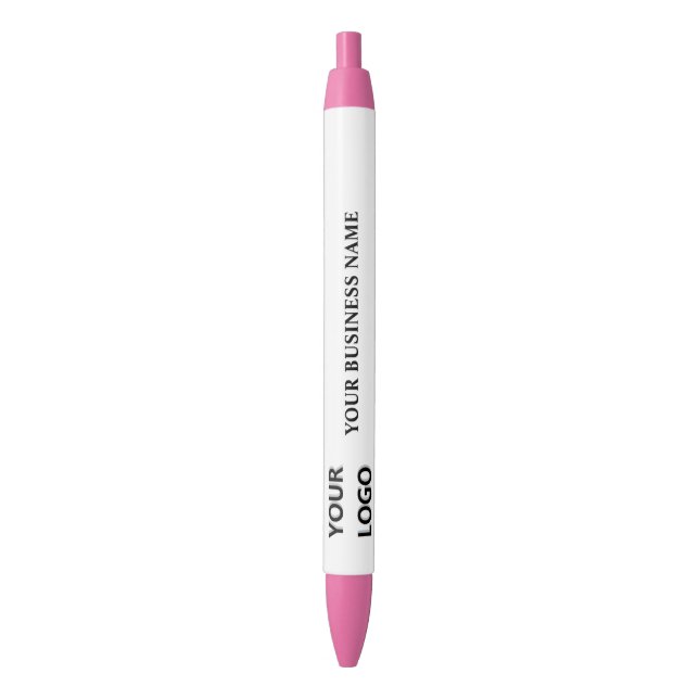 Personalised Company Logo and Text Promotional Pen (Front Vertical)