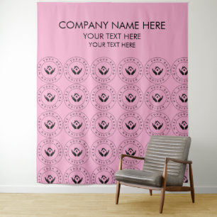 Personalised Company Logo Backdrop for Business Tapestry