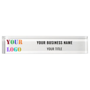 Personalised Company Logo Business Desk Name Plate