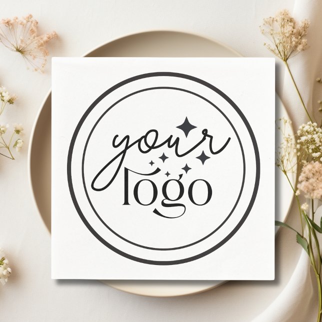 Personalised Company Logo Cocktail Napkins (Personalized Company Logo Cocktail Napkins)