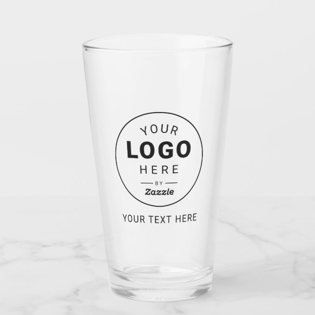 Personalised Company Logo Design Glass (Front)