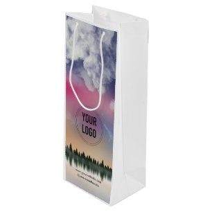 Personalised Company Logo   Promotional Business Wine Gift Bag