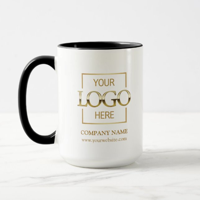 Personalised Company Logo Promotional Office Mug (Left)