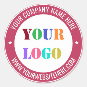 Personalised Company Logo Text Stickers Template
