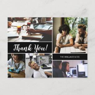 Personalised Company Photo collage Thank You Postcard