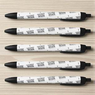 Personalised Company Small Business Custom Black Ink Pen