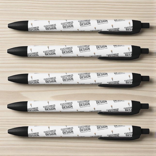 Personalised Company Small Business Custom Black Ink Pen (Creator Uploaded)