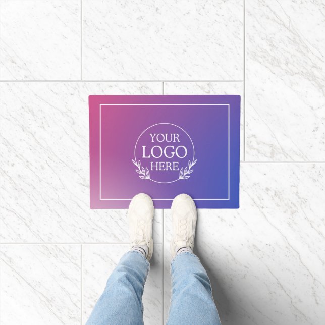 Personalised Company Welcome Mat with  Logo Here (Indoor)