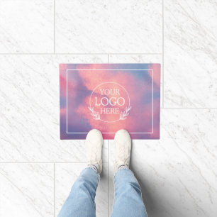 Personalised Company Welcome Mat with  Logo Here