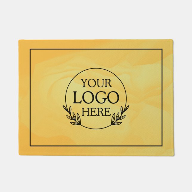 Personalised Company Welcome Mat with  Logo Here (Front)