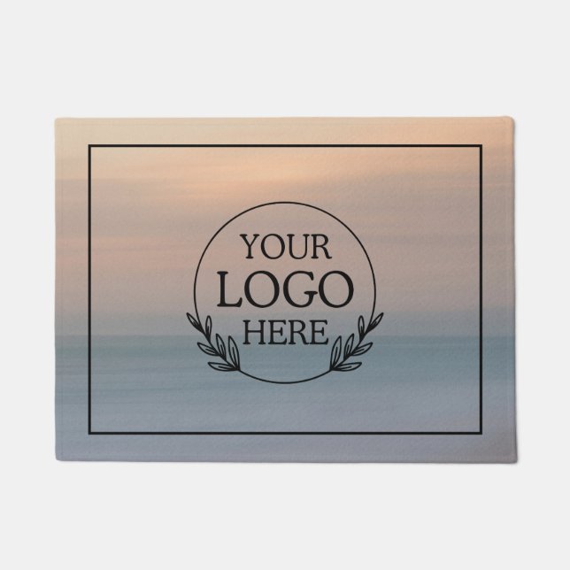 Personalised Company Welcome Mat with  Logo Here (Front)