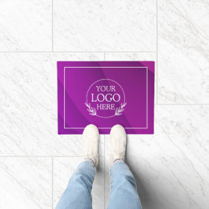 Personalised Company Welcome Mat with  Logo Here
