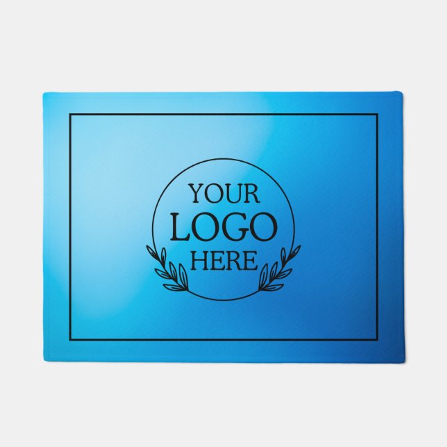 Personalised Company Welcome Mat with  Logo Here (Front)