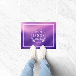Personalised Company Welcome Mat with  Logo Here