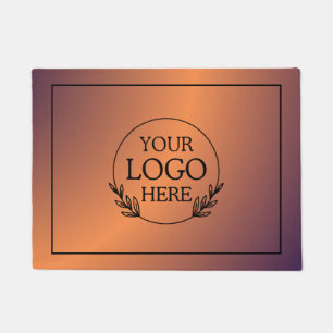 Personalised Company Welcome Mat with  Logo Here