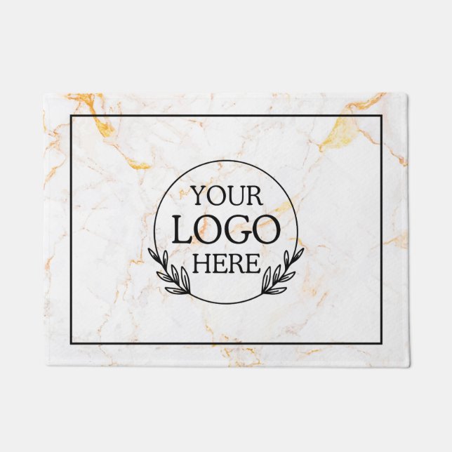 Personalised Company Welcome Mat with  Logo Here (Front)