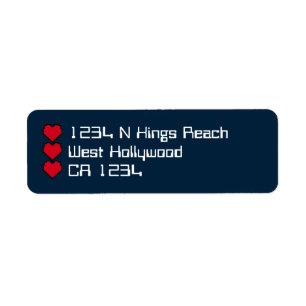 Personalised Computer Game Heart Return Address Label