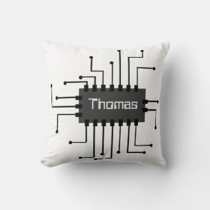 Personalised Computer IC Chip Image Cushion