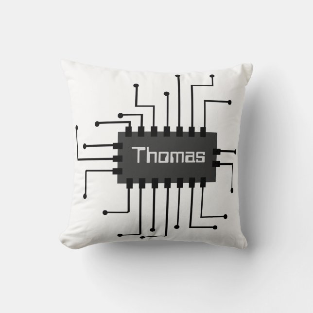 Personalised Computer IC Chip Image Cushion (Front)