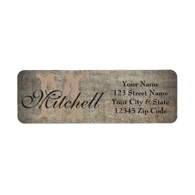 Personalised Concrete return address labels (Front)