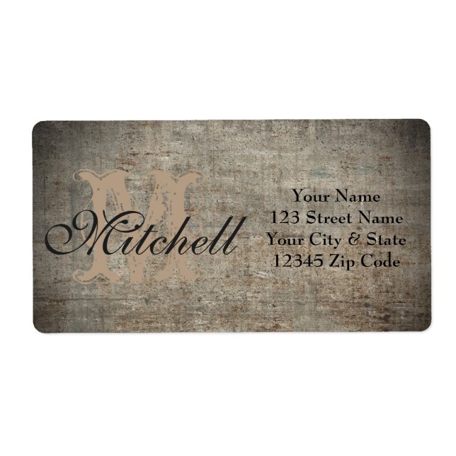 Personalised Concrete shipping address labels (Front)