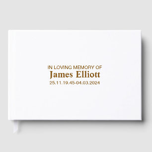 Personalised Condolences Book - Hardcover Guestboo