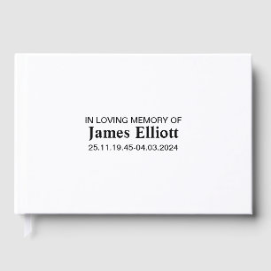 Personalised Condolences Book - Hardcover Guestboo