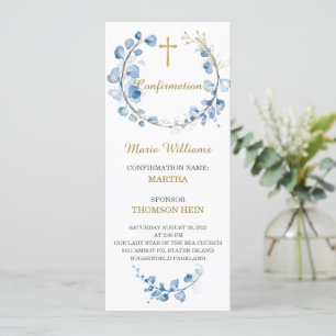 Personalised Confirmation Boy Prayer Card