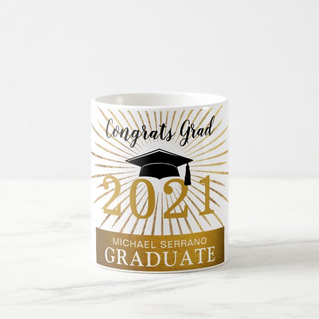 Personalised Congrats Grad Class of 2021 Coffee Mug (Center)