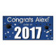 Personalised Congrats Graduate Party Banner Blue