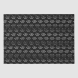 Personalised Congrats Retiree! Silver on Black Tissue Paper