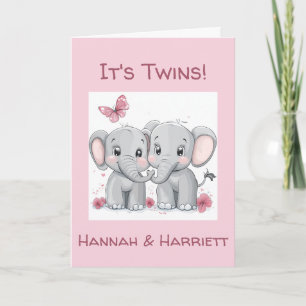 Personalised Congratulations Card, Twin Babies  Card