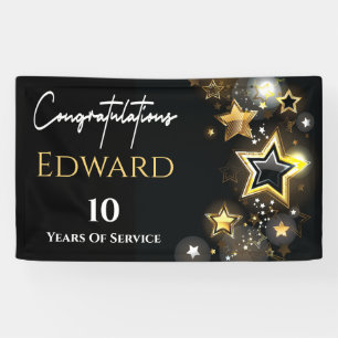 Personalised Congratulations Custom Gold Star Banner
