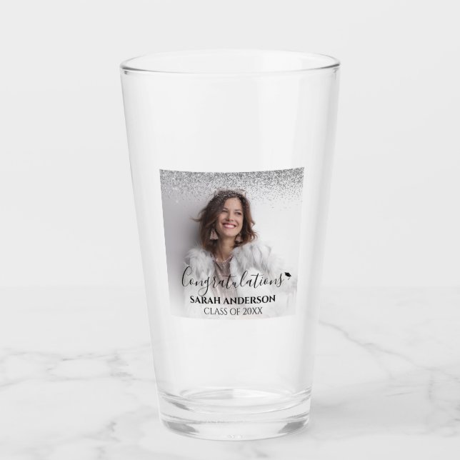 Personalised Congratulations Graduate Glass (Front)