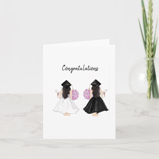 personalised congratulations, graduate note card (Front)