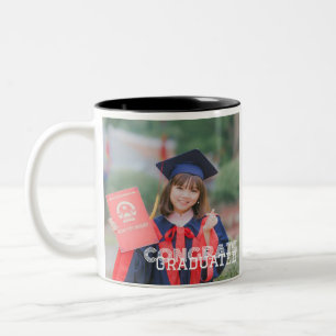 Personalised Congratulations graduation Name class Two-Tone Coffee Mug
