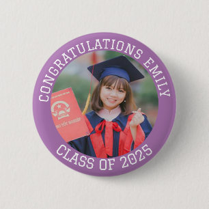 Personalised Congratulations Name Age class of 6 Cm Round Badge