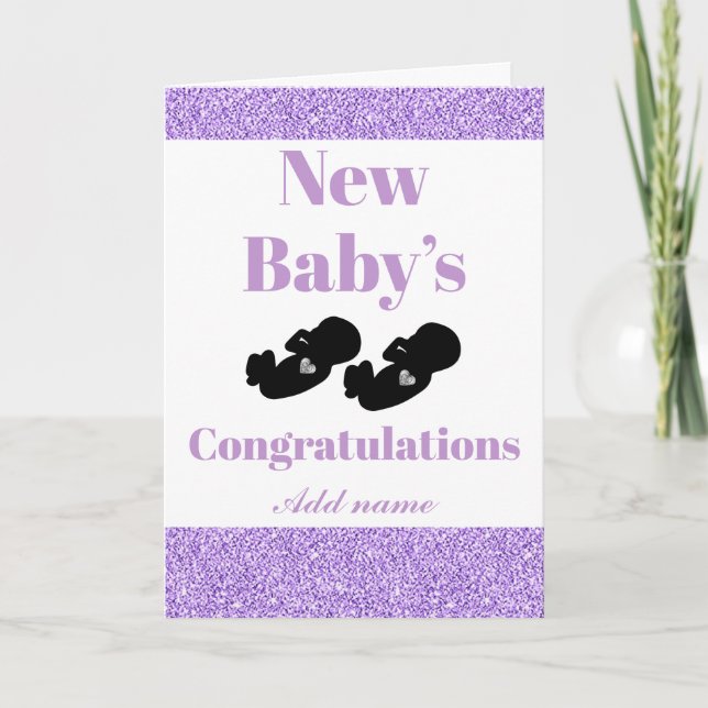 Personalised congratulations new baby’s card (Front)