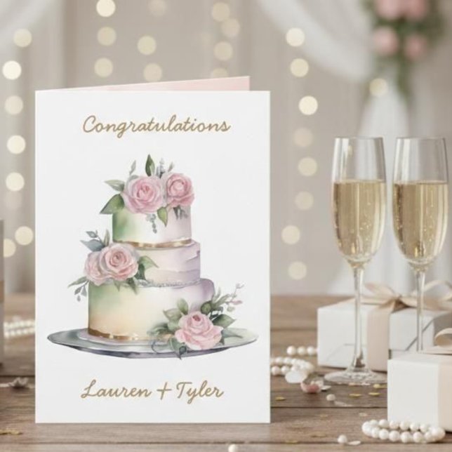 Personalised Congratulations Newlyweds Card (Creator Uploaded)