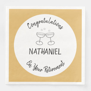 Personalised Congratulations On Your Retirement Napkin