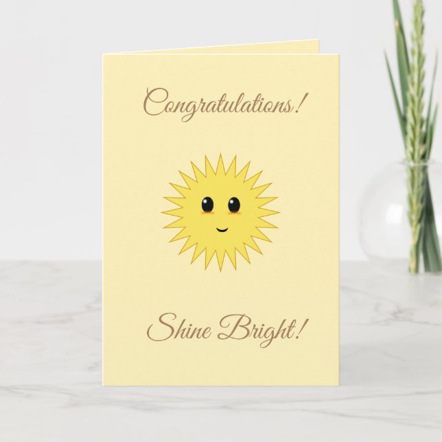 Personalised Congratulations Shine Bright Card (Front)