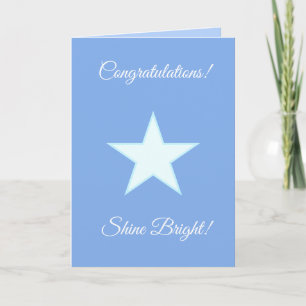 Personalised Congratulations Shine Bright Star Card