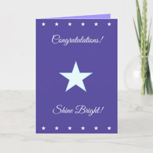 Personalised Congratulations Shine Bright Star Card