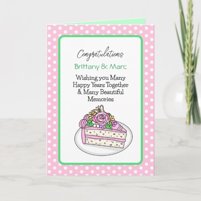 Personalised Congratulations Wedding Card (Front)