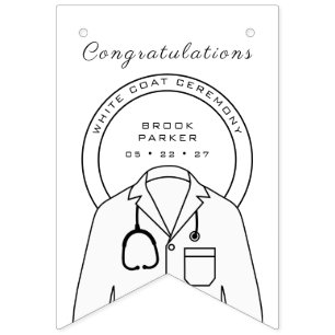 Personalised Congratulations White Coat Ceremony  Bunting