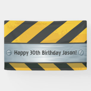 Personalised Construction Birthday Banner