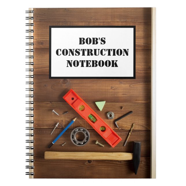 Personalised Construction Notebook (Front)