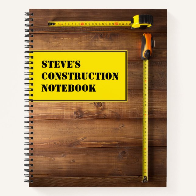 Personalised Construction Notebook (Front)